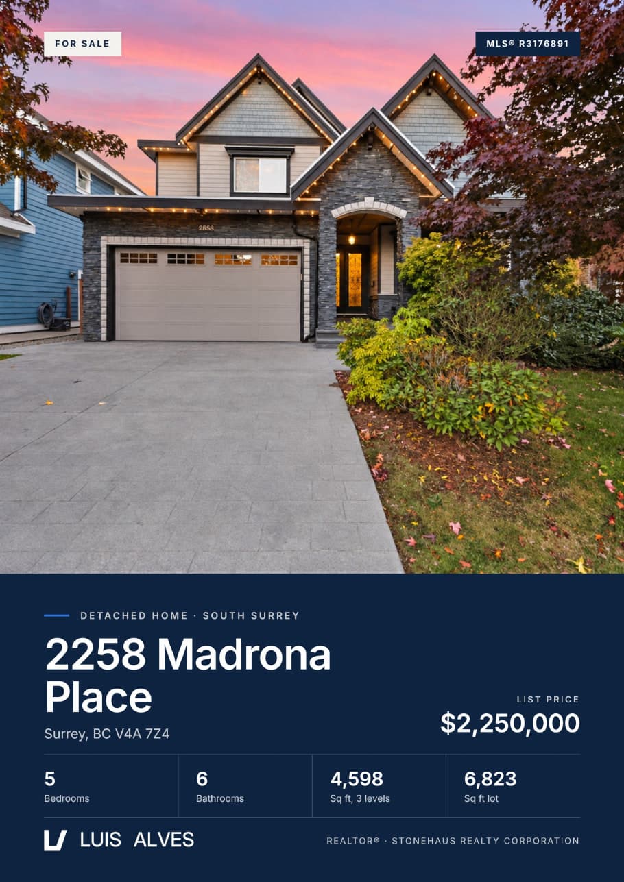 Cover of the digital brochure for 2258 Madrona Place